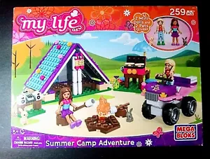 MEGA BLOKS My life as Summer Camp Adventure 259 pcs SET 82711 Dolls Friends NIB - Picture 1 of 3