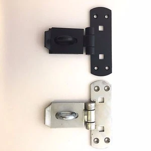 Heavy Duty Vertical Hasps & Staples Black Japanned, Zinc & Galvanised 6" 150mm - Picture 1 of 3