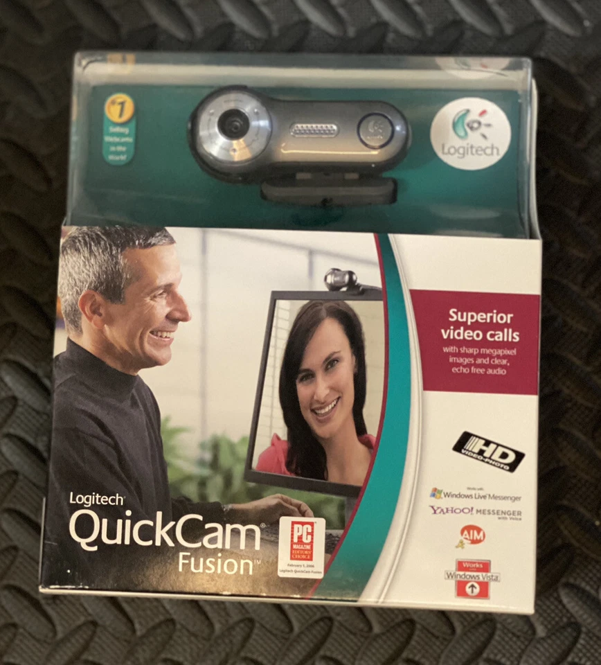 Logitech Quickcam Fusion Grey 1.3MP WebCam - Image 1 of 4