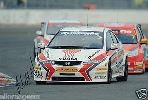 British Touring Car Team Dynamics Matt Neal Honda Hand Signed Photo BTCC 12X8" H - Picture 1 of 1