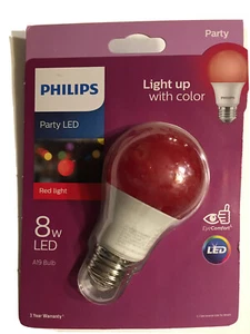 Philips Red Party Colored LED Disco Festival Wall Dance Stage Light Bulb 8W - Picture 1 of 2
