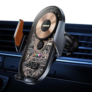 Wireless Car Charger 15W Fast Charging Auto-Clamping Car Phone Holder Charger... - Picture 1 of 12