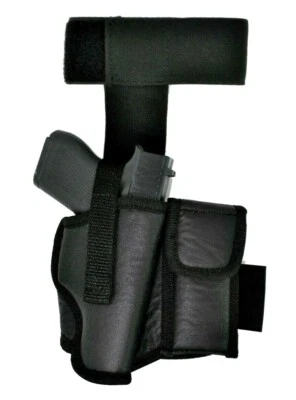 Houston Eco Leather Ankle Holster with Magazine Pouch/Holder - Choose Gun Model - Image 1 of 4
