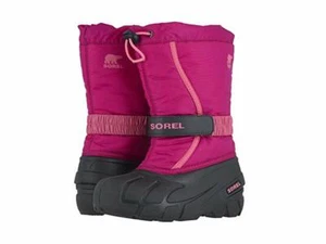 Botas de nieve térmicas Sorel Youth Flurry rubor profundo rosa tropical invierno - Nuevas con etiquetas - Imagen 1 de 29