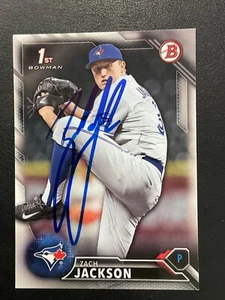 Zach Jackson Signed Card 2016 Bowman In Person Autograph (IP) Auto - Picture 1 of 2