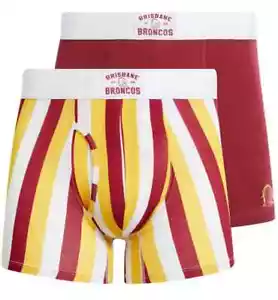 Brisbane Broncos 2025 NRL Mens Underwear 2 Pack Sizes S-7XL BNWT - Picture 1 of 1