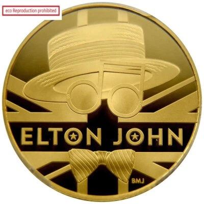 Great Britain 2020 Elizabeth II Gold Coin PCGS PR70DCAM Music Legends Elton John - Image 1 of 4