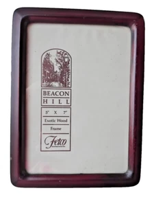 Fetco  Rectangle Standing Hanging Picture Wood Brown Frame Size 7.9×5.7×0.6Inch - Picture 1 of 3