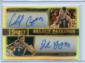 2024 Seleziona WNBA CHELSEA GRIGIO JACKIE YOUNG Abbinamenti Doppio PRIZM AUTO #13/25 - Foto 1 di 2