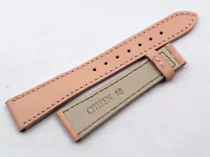 Cinturino Citizen Vera Pelle Rosa 18/14mm Deployante Service Band Casual Unisex - Foto 1 di 5