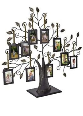 Family Tree Picture Frame Display With 10 Hanging Picture Photo Frames... - Image 1 of 4