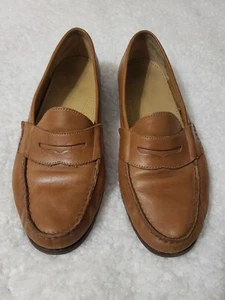 COLE HAAN ASCOT C12461 MEN'S BROWN LEATHER DRESS PENNY LOAFERS SIZE 9.5 M - Picture 1 of 5