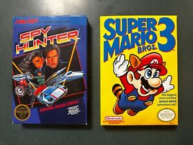 NES Game Lot - 2 Games - Super Mario Bros. 3 and Spy Hunter Both CIB!