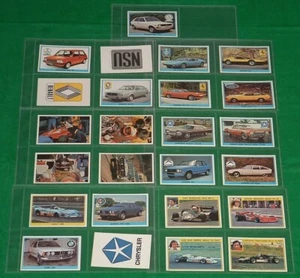 PANINI Vintage SUPER AUTO Cars 25 x Trade Cards Stickers in PVC Sleeves 1980 - Picture 1 of 2