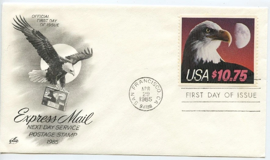 1985 FDC, $10.75 EXPRESS MAIL - Image 1 of 1