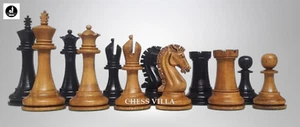 Solo piezas de ajedrez Sinquefield Cup Series Repro Staunton - doble peso ébano - Imagen 1 de 6