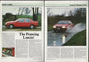 1987 LANCIA THEMA Road Test article, Lancia-Ferrari Thema 8.32, from British mag - Bild 1 von 1
