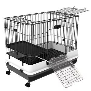 Small Animal Indoor Habitat Rabbit Hutch Cage for Bunny Chinchillas Guinea Pig - Picture 1 of 11