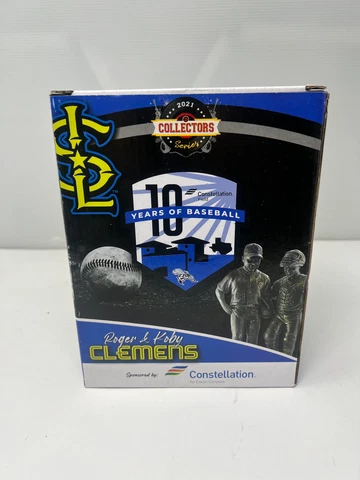 Roger and Koby Clemens Commerative Statue Sugarland Skeeters Polyresin 6.5" NIB Cover
