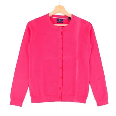GANT Rose Red 100% Cotton V Neck Cardigan Jumper Size XS - Image 1 of 4