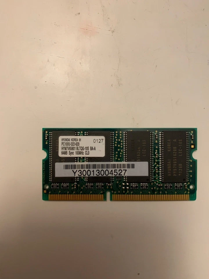 Hyundai SO-DIMM 64MB PC100 SDRAM 100MHz RAM Module - Image 1 of 1