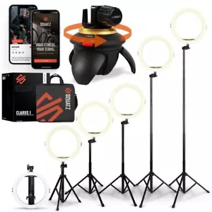 SQUATZ 8'' LED Ring Light w/ Desktop Tripod, Selfie Ring Light w/ Mobile Holder - Picture 1 of 7