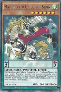 YUGIOH TCG Majespecter Unicorn - Kirin DOCS-EN029 Rare UNLIMITED Edition NM - Picture 1 of 1