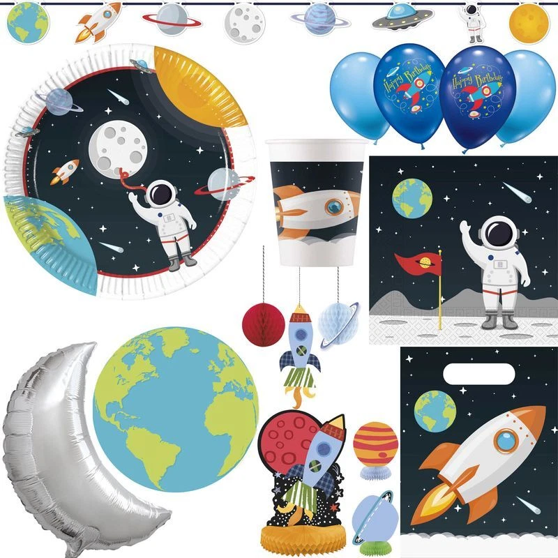 Astronauta Festa di Compleanno Bambini Decorazione Cosmo Set Universo Terra - Immagine 1 di 1
