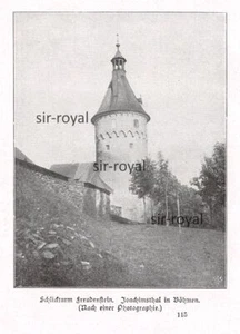 Schlikturm Freudenstein - Joachimsthal Boemia - 1911 - Hist. Registrazione ~8x11cm - Foto 1 di 1