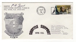 Shuttle STS-51L Challenger Disaster USNS Range Sentinel Recovery Ship Cov SIGNED - Picture 1 of 1
