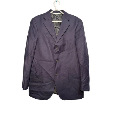 Lands End navy wool mens blazer suit coat 40 regular sophisticated career office - Image 1 of 4