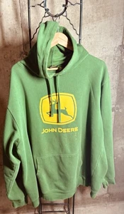 Sudadera con Capucha John Deere Para Hombre Talla 2XL Verde Pullover Sudadera Algodón Pesado Workwea - Imagen 1 de 6
