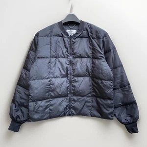 The Company Store Down Puffer Jacket Medium Vintage 80s Black USA Bomber - Bild 1 von 15