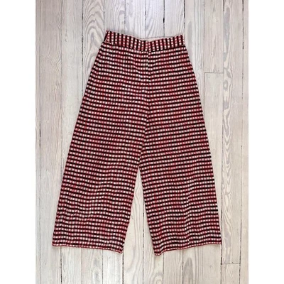 1990s Pants / 90s Giorgio Armani Textured Wide Leg Pants / Sz 36 - Image 1 of 4