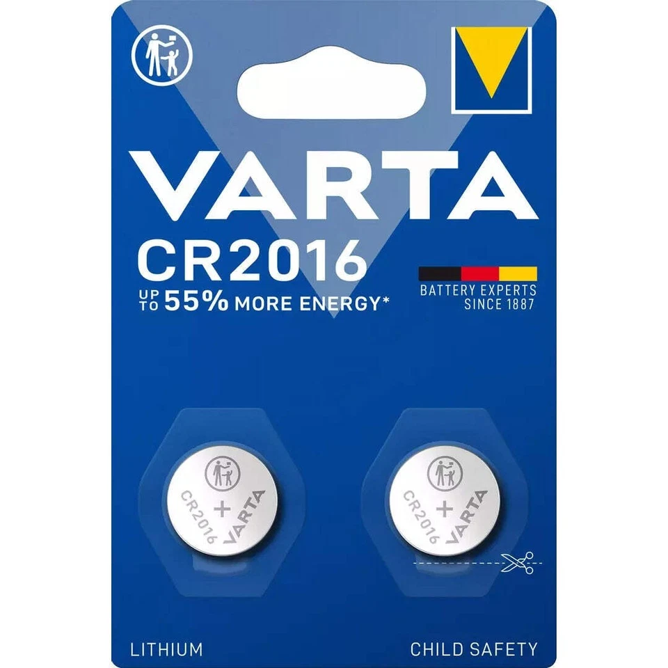 VARTA CR2016 Lithium Batteries 2 Pcs - Image 1 of 1