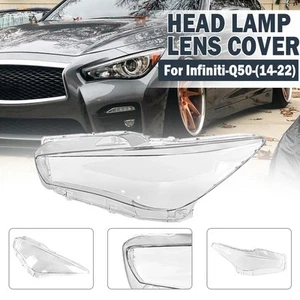 For Infiniti Q50 2014-2022 Left Side Headlight Headlamp Clear Lens Cover - Picture 1 of 12
