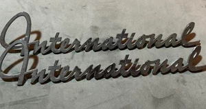 INTERNATIONAL TRUCK HOOD FENDER EMBLEMS BADGES 1960s-1970s ORIGINAL 1 PAIR - Picture 1 of 10