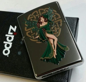 Zippo Pinup Girl Clover Celtic Fairy Lighter Limited Edition SMKW 2017 Ultrarare - Picture 1 of 14