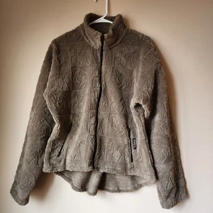 On Course Kerrits Jacket Womens Size L Fleece Horse Print Equestrian USA Made - Picture 1 of 12