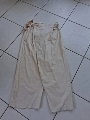 ZARA Hose In Wickel Rock Optik, Creme Neu - Bild 1 von 3