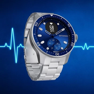 Withings ScanWatch  Horizon 43mm Hybrid Smartwatch  EKG, SPO2, Sleeptracking uvm - Bild 1 von 4
