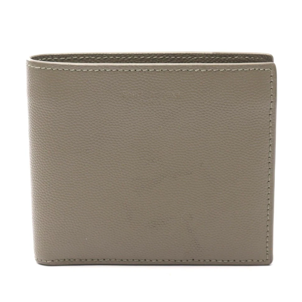 Cartera de cuero Yves Saint Laurent caqui para hombre verde talla única Foto 1 de 4