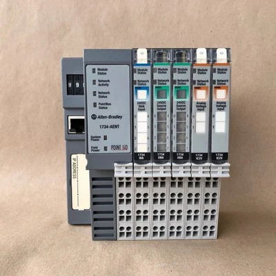 ALLEN-BRADLEY 1734-AENT POINT I/O ETHERNET IP ADAPTER 1734 IB8 OB8 IE2V - Image 1 of 4