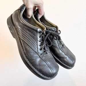 Zapatos cómodos para caminar Merrell World Compass de cuero negro con cordones para hombre 10,5” - Imagen 1 de 8