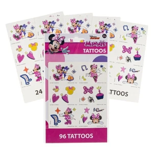 Juego de tatuajes temporales para niños Minnie Mouse 4 hojas 96 piezas - Imagen 1 de 1