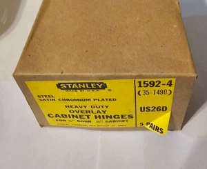 Stanley USA 1592-4 US26D Cerniere per armadi sovrapposte cromate satinate anta 3/4" - 5 paia - Foto 1 di 4