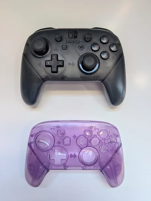 Nintendo Switch Wireless Pro Controller - Black With Replacement Shell - Purple - Image 1 of 4