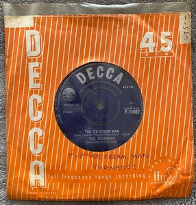 The Tornados– he Ice Cream Man/The Scales Of Justice Theme 7inch Vinyl Record - Picture 1 of 3