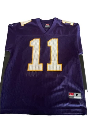 Camiseta Vintage Nike #11 Daunte Culpepper Minnesota Vikings Roxa Média Juventude - Imagem 1 de 4