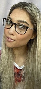 New Versace Mod. 3227851 51mm Striped Women's Eyeglasses Frame Italy - Picture 1 of 12